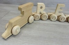 Wooden Alphabet Train Set 6 piece Wood Block Letters