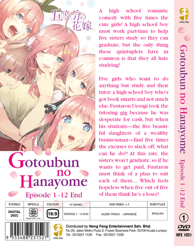 ANIME GOTOUBUN NO HANAYOME Vol.1-12 End DVD ENGLISH SUBS REGION ALL + FREE ANIME - Foto 2 di 3