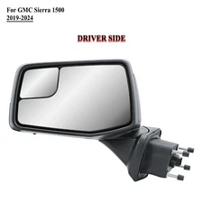 Driver Left Side Door Mirror Power Heated for 2019 to 2025 GMC Sierra 1500