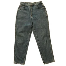 Gitano VTG 90s High Waisted Tapered Denim Mom Blue Jeans Womens Size 14 Short