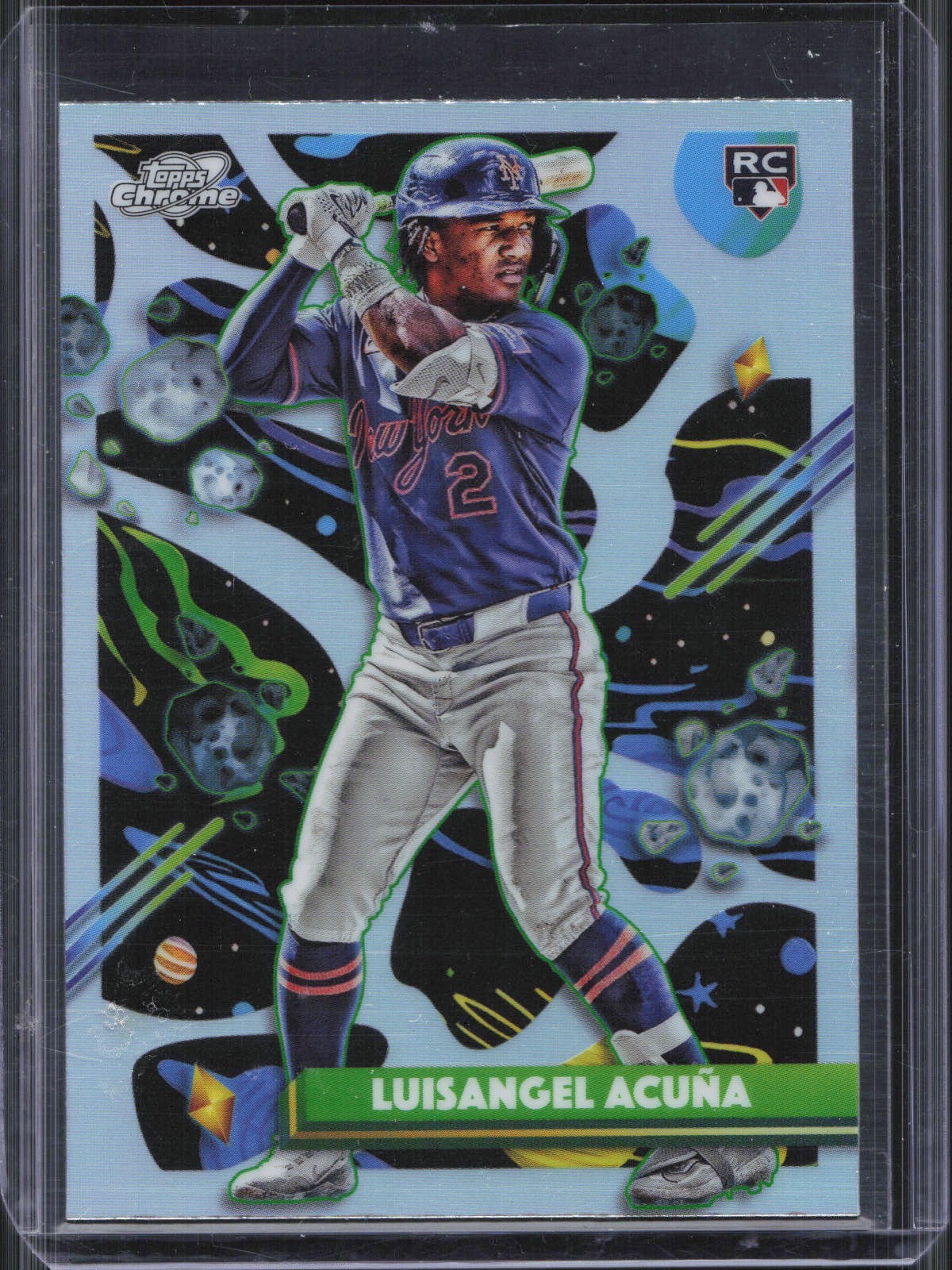 2025 Topps Cosmic Chrome Luisangel Acuna #24 Rookie Refractor Mets