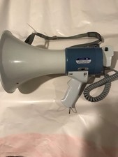 Megaphone FULL SIZE w/fog horn option, coiled microphone, 9 By 16 Inches