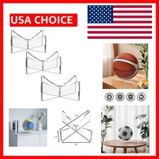 3-Pack Acrylic Sports Ball Holders: Durable Display for Football, Golf More