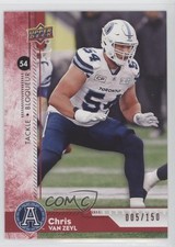 2018 Upper Deck CFL Red 5/150 Chris Van Zeyl #190 o1h