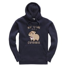 Just A Girl Who Loves Capybaras Adults Hoodie Animal Themed Hooded Sweatshirt