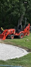 Kubota LA340 Loader Tractor 4WD with Backhoe, Box Blade, Rotary Mower Deck