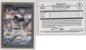 2024 Topps Series 1 Gold /2024 Bryan Woo #12 Rookie RC
