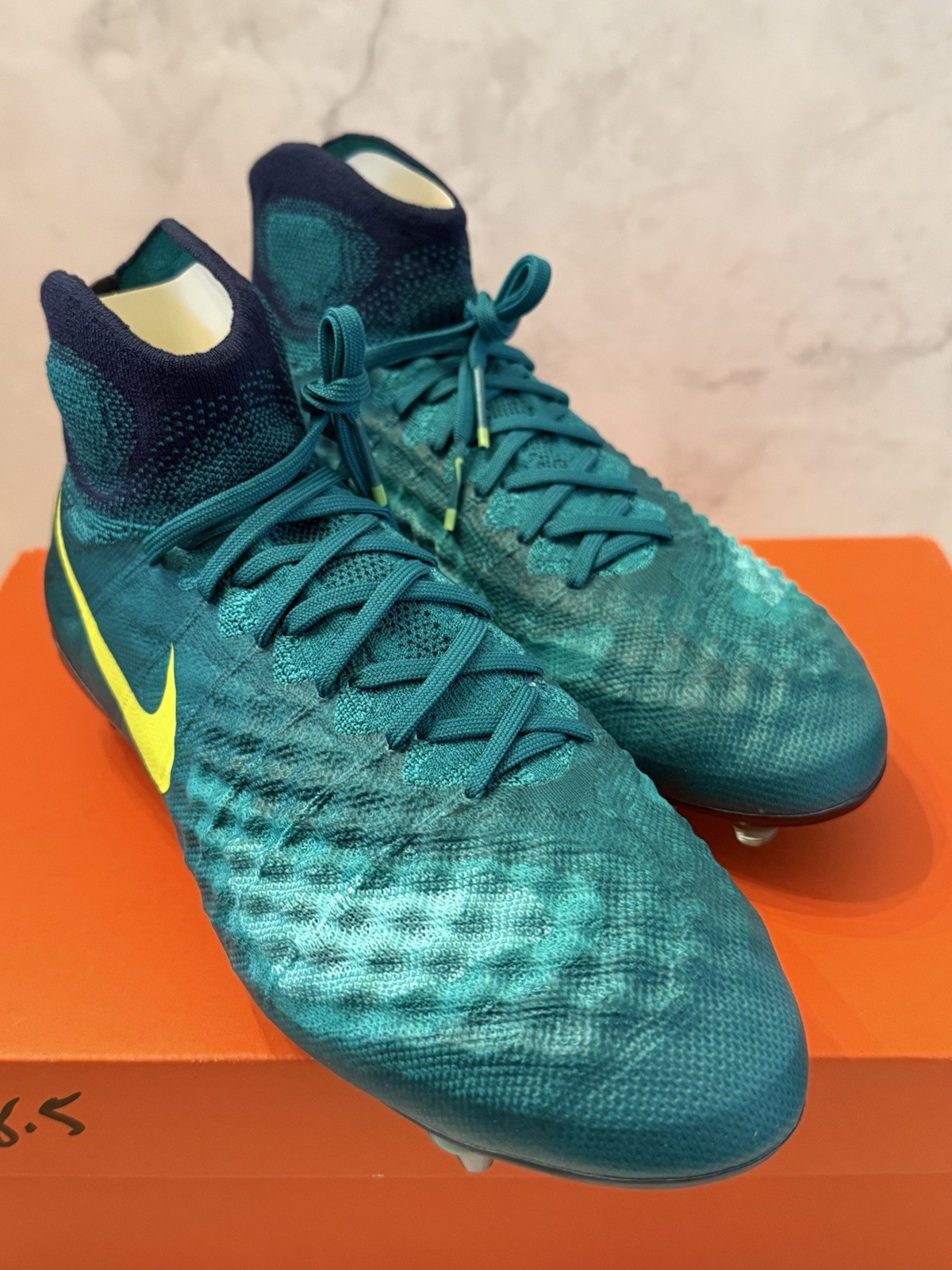 Nike Magista Obra 2 Elite SG Pro Soccer Cleats Green 844596-376 Men’s Size 8.5 image 2