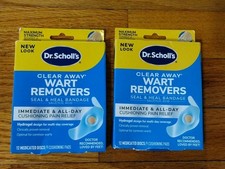 2Pk Dr Scholl's Clear Away Wart Remover: Salicylic Acid Medicated Discs  Pads