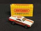 VINTAGE MATCHBOX ORANGE PEEL DIE CAST FUNNY CAR WITH BOX