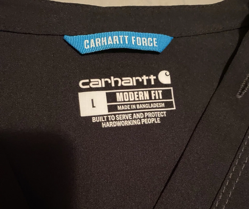 Blusa Médica Cathartt para Mujer Talla Grande con Bolsillos Azul Manga Corta Foto 2 de 4