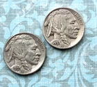 COOL LOT of  1937"P" ,CRISP "XF" , COMPL. HORN, warm/cool shades of grey!