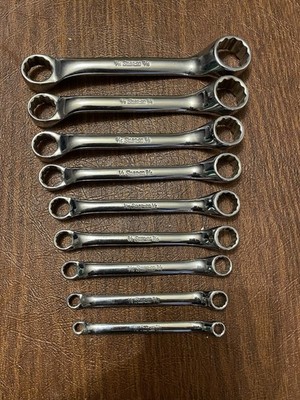 SNAP ON TOOLS USA  9 Piece SAE Short Box Wrench Set 3/16'' - 13/16'' XS Offset ￼