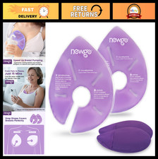 Large Breast Therapy Pads for Nursing - Hot Cold Gel Ice Packs, Pain Relief, 2