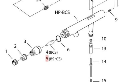 Anest Iwata 0,3mm Düse für HP-CS BS KCS SBS 98530390 I6042 Airbrush Teil