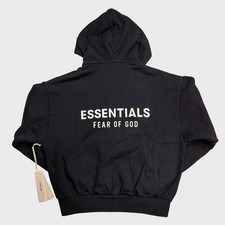 Fear Of God Essentials Full Zip Hoodie Black ...