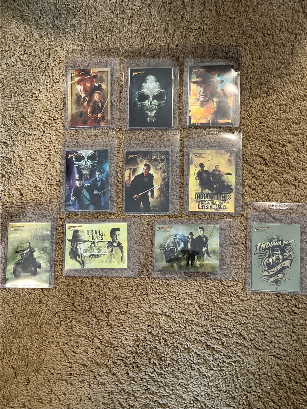 2008 Topps Indiana Jones and the Kingdom of the Crystal Skull Foil Card Set (10)