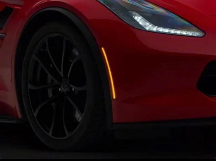 Luces de señalización laterales LED, 4 piezas para Chevy C7 Corvette ZR1 Z06 2014-2019 Foto 2 de 4
