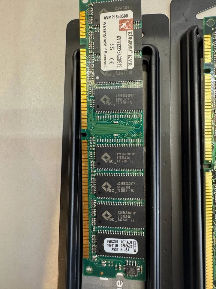 Vintage Kingston & Micron DDR1 RAM Lot (512MB+256MB+128MB) PC133 - Image 4 of 4
