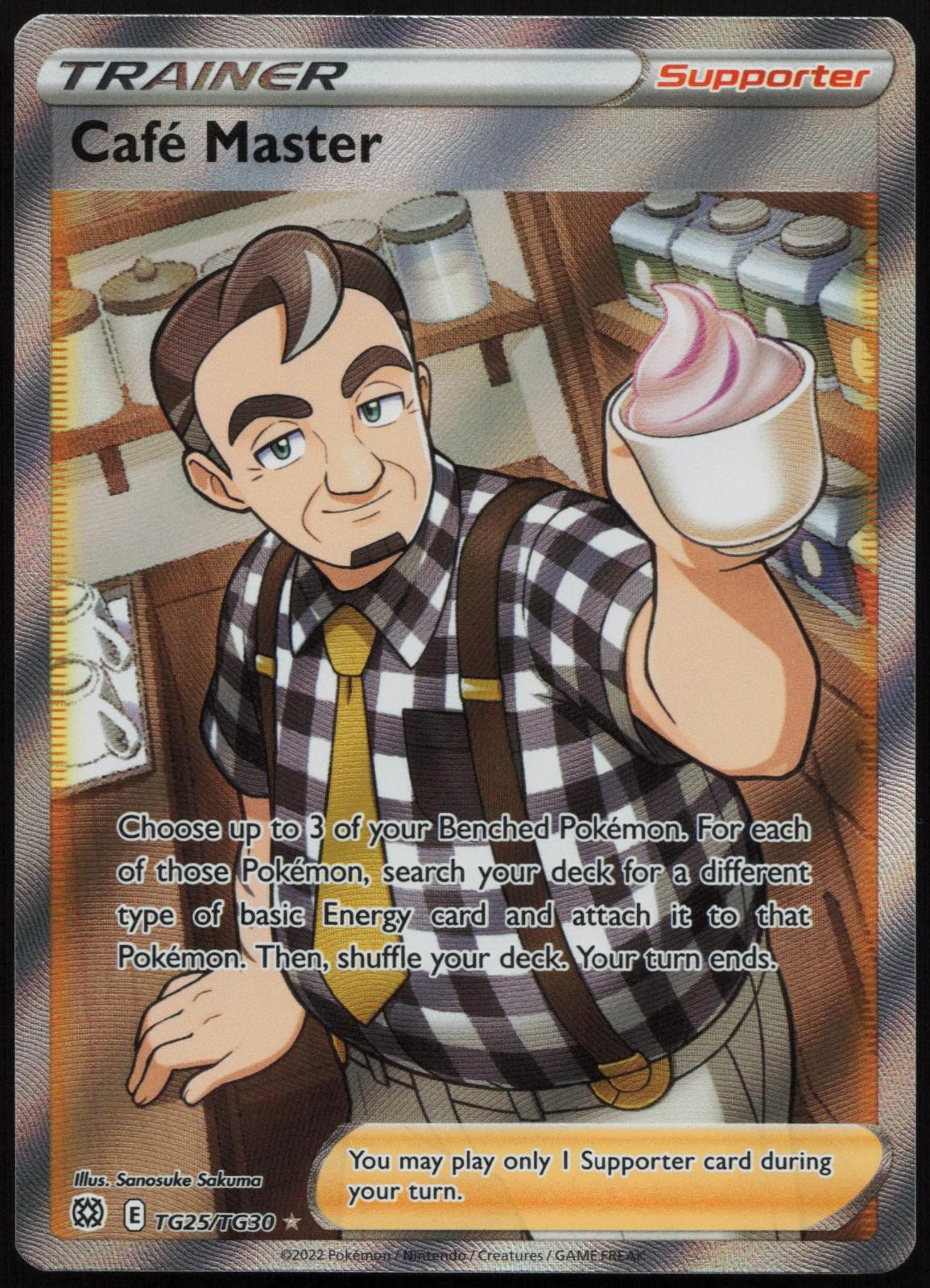 Cafe Master TG25/TG30 Ultra Rare Brilliant Stars Trainer Gallery Pokemon Holo NM
