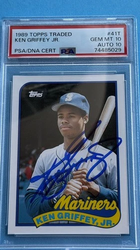 1989 Topps Traded Ken Griffey Jr. PSA 10 Auto 10