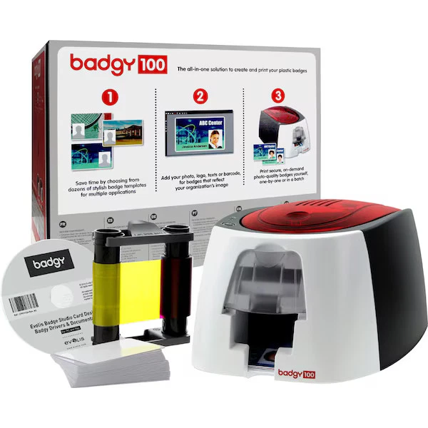 Badgy ID Card Printer,30 mil,5-25/32 in. H B12U0000RS Badgy B12U0000RS - Image 4 of 4