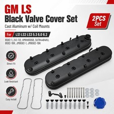 For Ls1 Ls2 Ls3 Ls Cast Aluminum Tall Black Pair Valve Covers Wcoil Mounts For Ls1 Ls2 Ls3 Ls Cast Aluminum Tall Black Pair Valve Covers Wcoil Mounts