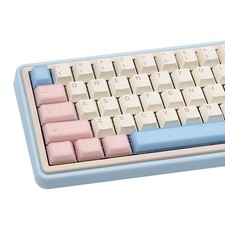 PBT Keycaps, Cute Custom Keyboard Pink Keycaps 60 75 100 , Double Shot 164 Ke...