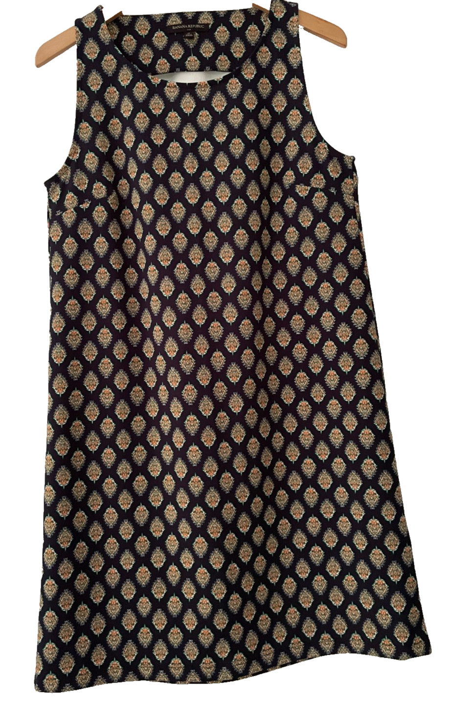 Banana Republic size M NWT navy blue cutout open back a-line sleeveless dress