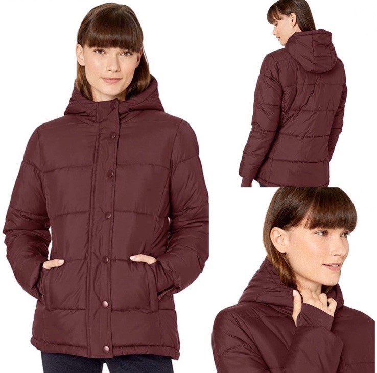 Amazon Essentials Burgundy Heavy-Weight Hooded Pu… - image 13