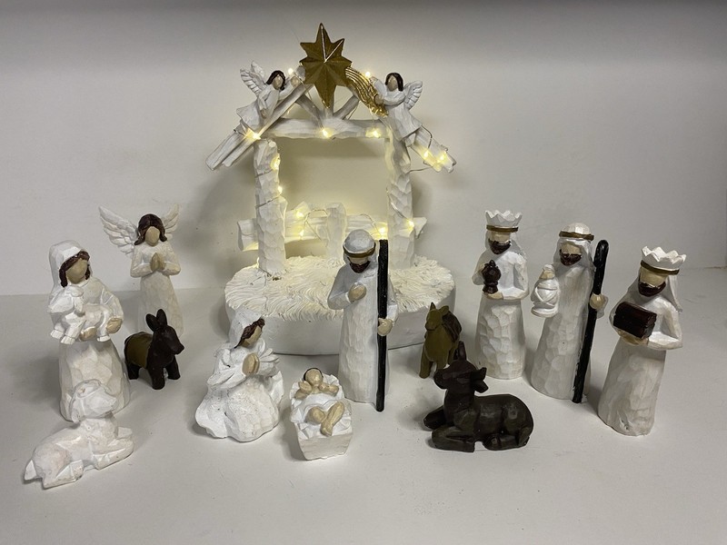 Nativity Set With Built In Lights