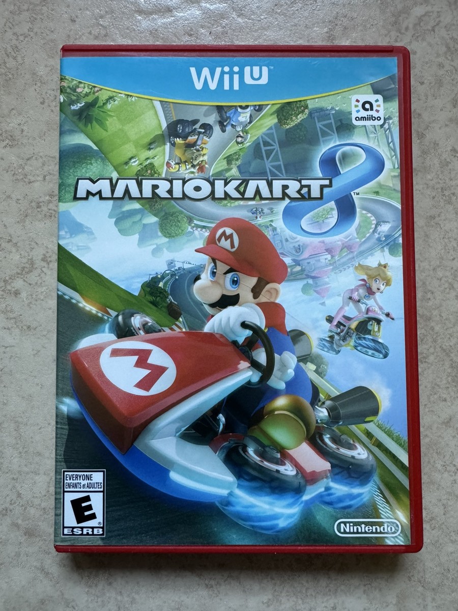 Mario Kart 8 (Nintendo Wii U, 2014) Complete CIB W/ Steering Wheel