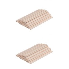  2 Pieces Bastelholz Stäbchen Bastelhölzchen Hartholzdübel Stöcke Basteln