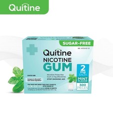 Quitine Nicotine Gum 2mg Classic Mint 300 Pieces - Quit Smoking Aid