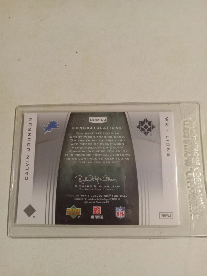 2007 Ultimate Collection - Ultimate Rookie Materials Calvin Johnson #URM-CJ... - Image 2 of 2