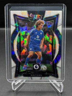 2024-25 SELECT PREMIER LEAGUE!  WOUT FAES!  WHITE ICE PRIZM!  #/85!  LEICESTER!