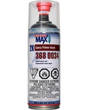 Versatile 2K Epoxy Primer - Quick-Dry Black Spray for Indoor & Outdoor Projects
