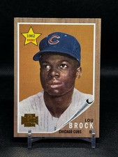 Lou Brock Cubs 2001 Topps Archives Reserve 1962 Commemorative Rookie card. rookie card picture