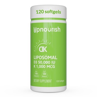 Liposomal D3 50000 IU (Vitamina D3 de 50000) with 1000 mcg K, High Dose D3 K2...