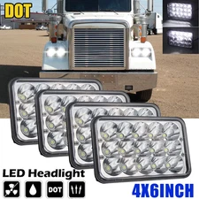4PCS 4x6'' LED Headlight HI-LO Sealed Beam Fit Freightliner Classic XL 2001-2009