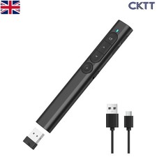 Wireless Rechargeable Presentation Clicker - 100m Range & Volume Control for PPT