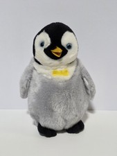 Happy Feet Movie Mumble 7" Plush Stuffed Penguin Thinkway Toys Warner Bros Gray