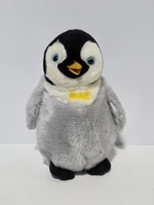 Happy Feet Movie Mumble 7" Plush Stuffed Penguin Thinkway Toys Warner Bros Gray