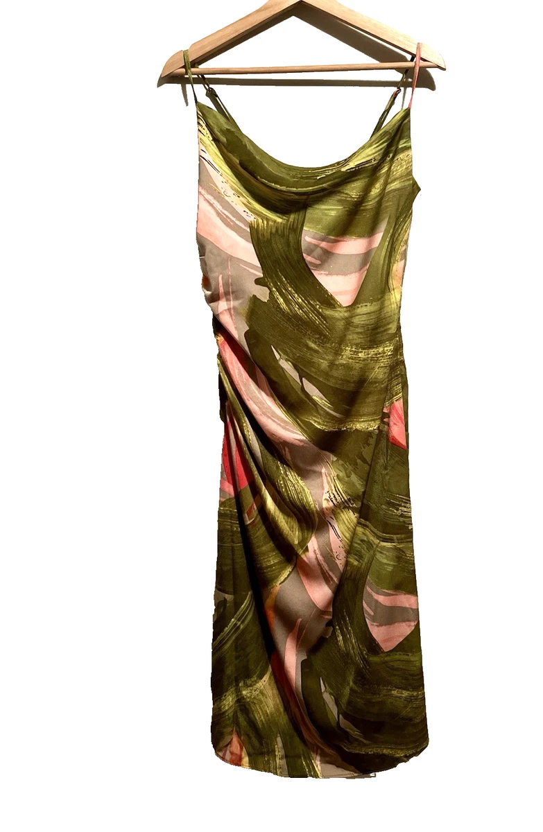 Robe BCBG Max Azria Myra - Col Drapé, Taille XS, Genou, Sans Ceinture - Neuve Sans étiquettes