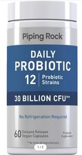 4 Bottles Probiotics With Prebiotics  60 Veg Caps Non-GMO Piping Rock