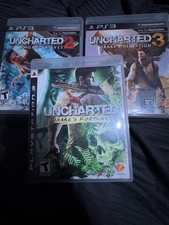 Uncharted: 1 Drake's Fortune, 2 Among Thieves, 3 Drakes Deception PS3 CIB