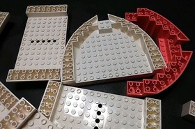 LEGO Boat Hull Vintage Pirates Redbeard 7075 47986 47983 Friends Cruiser 885