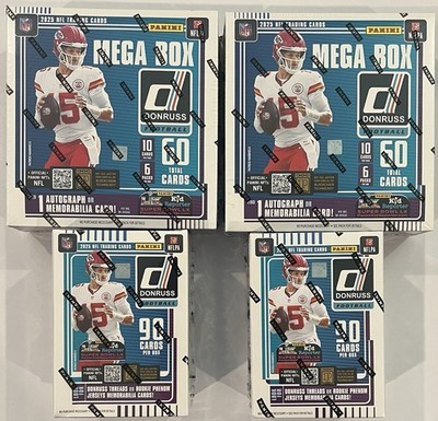 2025 Donruss Football Factory Sealed 2 Mega 2 Blaster Box Lot Downtown Chase