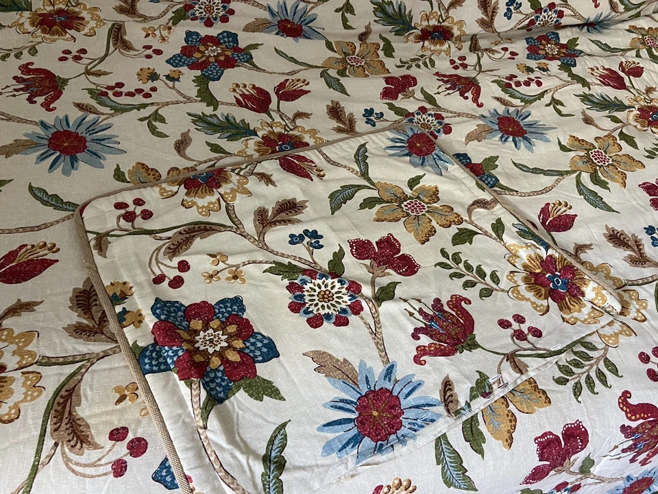 Rose Tree Queen Bedding Set Comforter Shams Bed Skirt Floral - Image 3 of 4