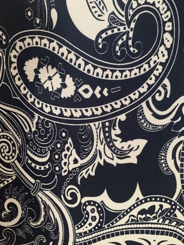 JM Collection Sleeveless Black & White Paisley Print Dress With Beaded Neckline - Picture 8 of 10